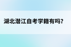 湖北潛江自考學(xué)籍有嗎？