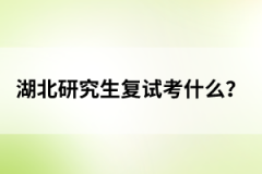 湖北研究生復(fù)試考什么？