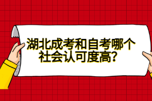 湖北成考和自考哪個社會認可度高？