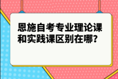 恩施自考專業(yè)理論課和實(shí)踐課區(qū)別在哪？