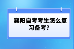 襄陽自考考生怎么復習備考？